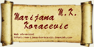 Marijana Koraćević vizit kartica
